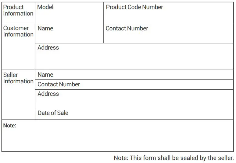 Portable Power Inverter LP750X - Warranty