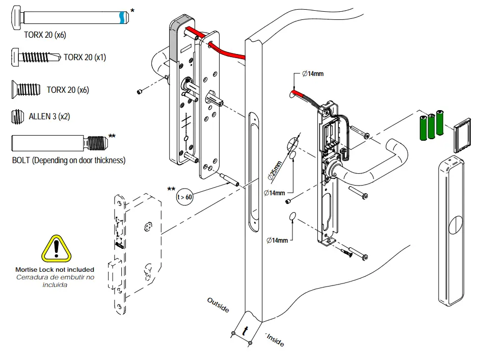 SALTO Ei750 xx..P Series XS4 One High Security - parts