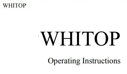 WHITOP CD-B Induction Charger Instruction Manual