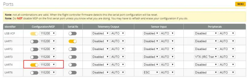 HGLRC Zeus F722 Mini Flight Control User Manual - DJI serial port opens
