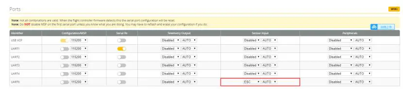 HGLRC Zeus F722 Mini Flight Control User Manual - Open ESC telemetry serial port