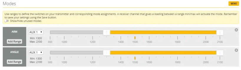 HGLRC Zeus F722 Mini Flight Control User Manual - Select flight mode startup mode