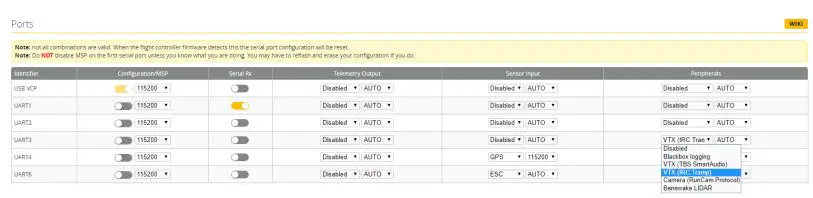 HGLRC Zeus F722 Mini Flight Control User Manual - VTX serial port opens