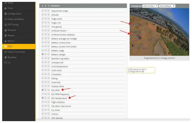 HGLRC Zeus F722 Mini Flight Control User Manual - View telemetry data on OSD
