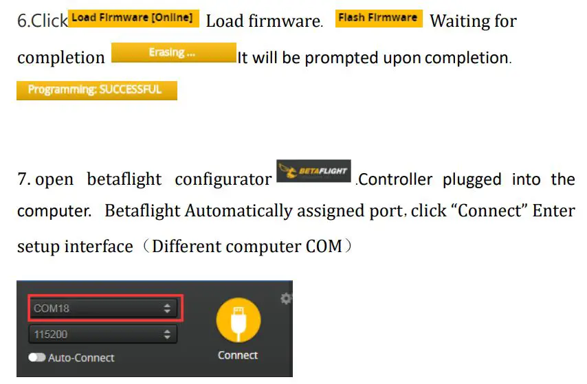 HGLRC Zeus F722 Mini Flight Control User Manual - open betaflight configurator