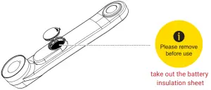 take out the battery insulation sheet
