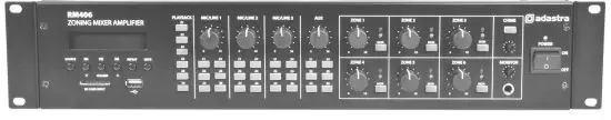 adastra Rackmount 6-Zone Mixer-Amplifier - Amplifier