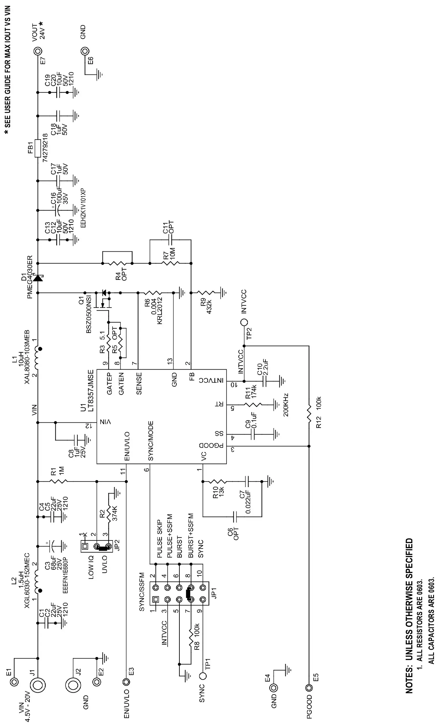 ANALOG DEVICES EVAL-LT8357-AZ 60V Low IQ Boost Controller- SCHEMATIC DIAGRAM