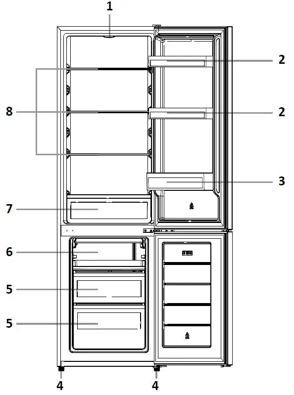 TOMADO TCR1800B Fridge Freezer Combi fig4