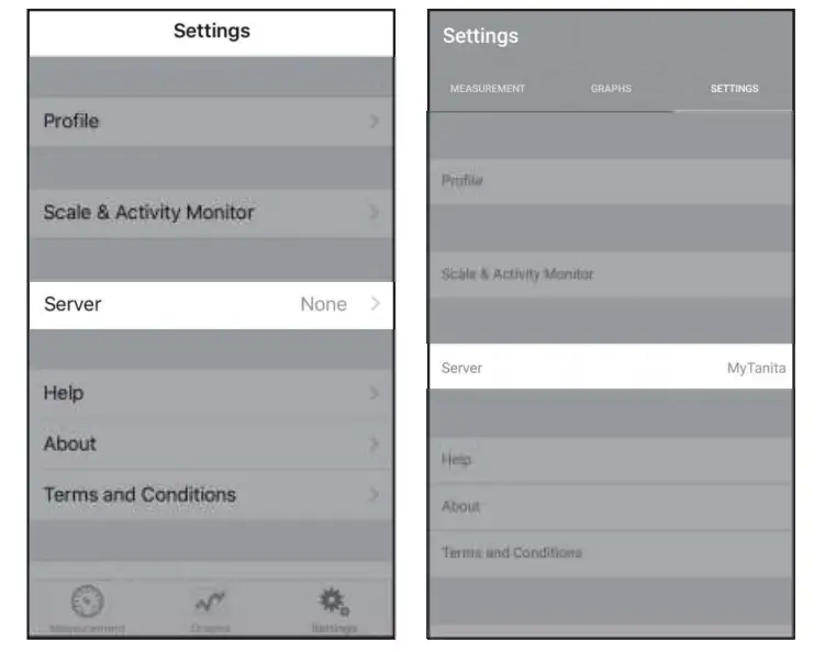 TANITA BC401F Body Composition Monitor - app 2