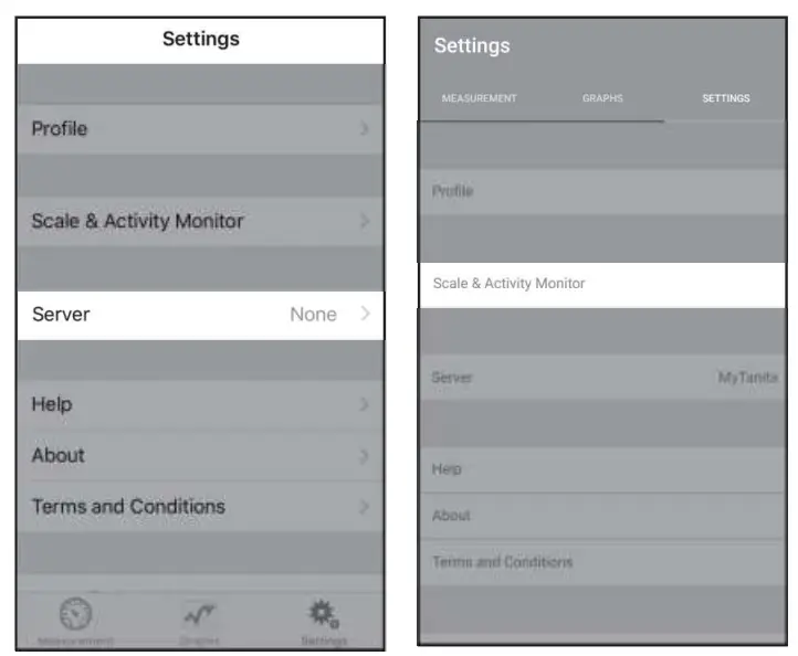 TANITA BC401F Body Composition Monitor - app 3