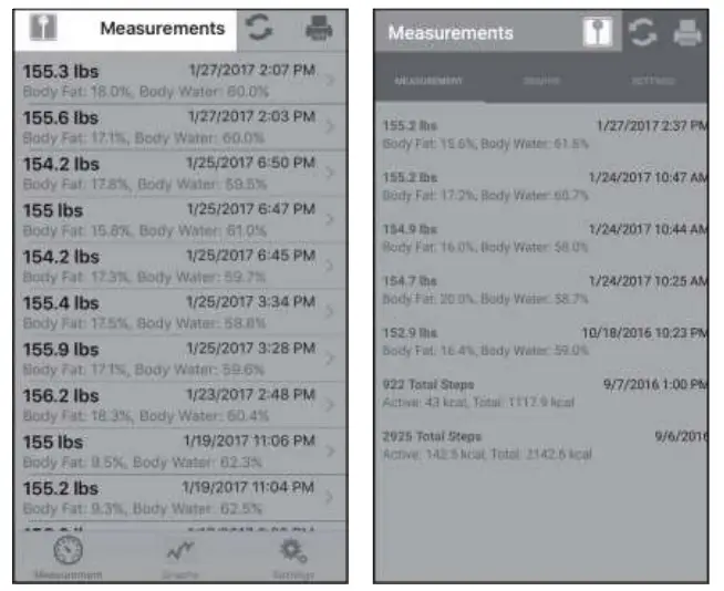 TANITA BC401F Body Composition Monitor - app 4