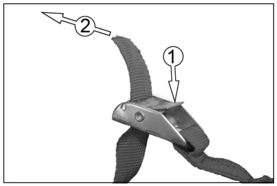 Slide the free end of the strap