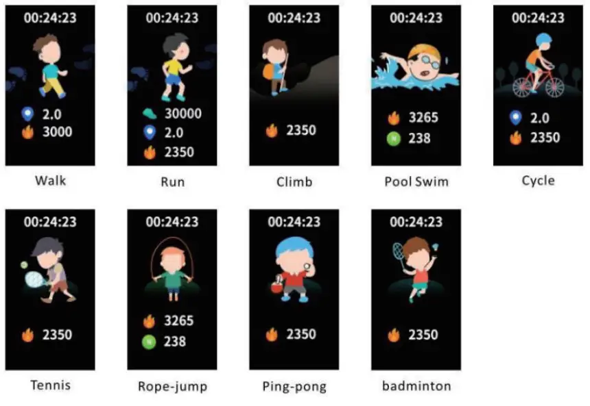 Difei Rabbit T11 Rise Kids Fitness Smart Sports Bracelet - app 4