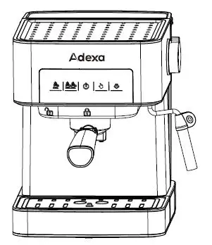 Adexa CM6863 2-In-1 Espresso Coffee Machine pro