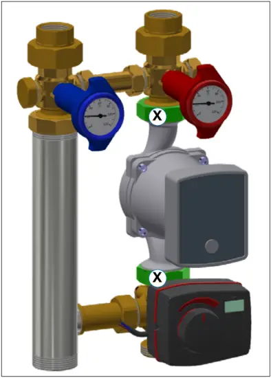 HKFC25 Series - Installation of the circulation pump