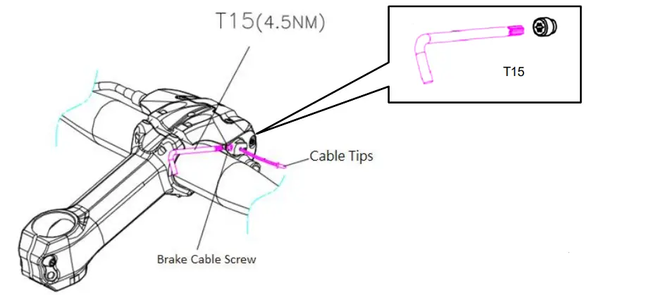 Giant Conduct Hydraulic Disc Pull cable and tighten