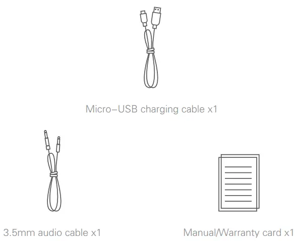 cannice H876-08 Wireless Over-Ear Headphones User Guide - Following items are included