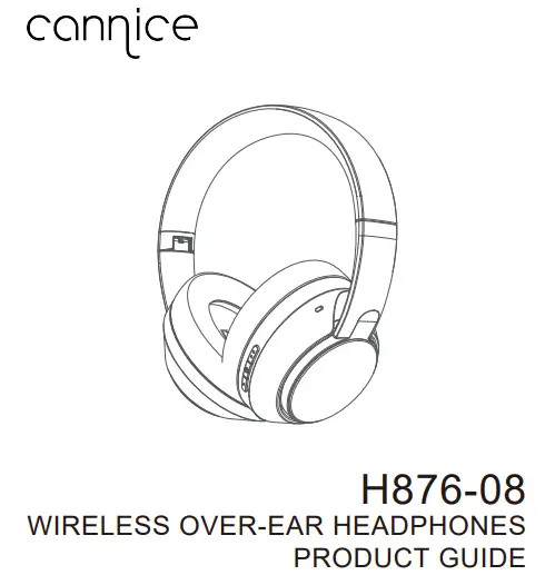 cannice H876-08 Wireless Over-Ear Headphones User Guide
