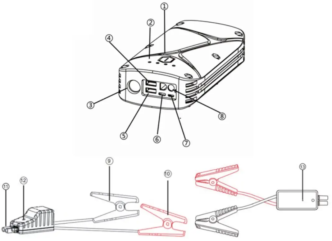 kogan CTJMPSTW16B 16000mAh Water Resistant Portable Jump Starter - OVERVIEW
