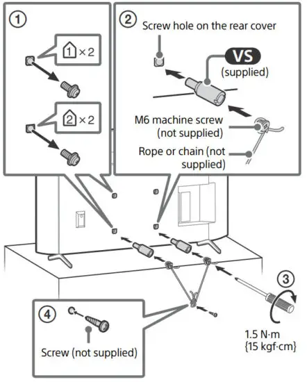 SONY XR 75X90J Smart TV - Recommended Measures 2