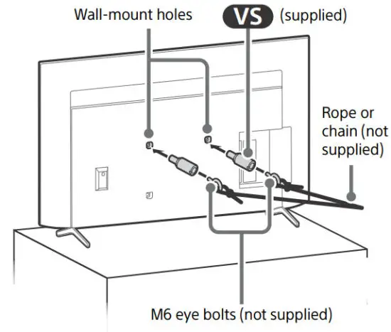 SONY XR 75X90J Smart TV - Recommended Measures 4