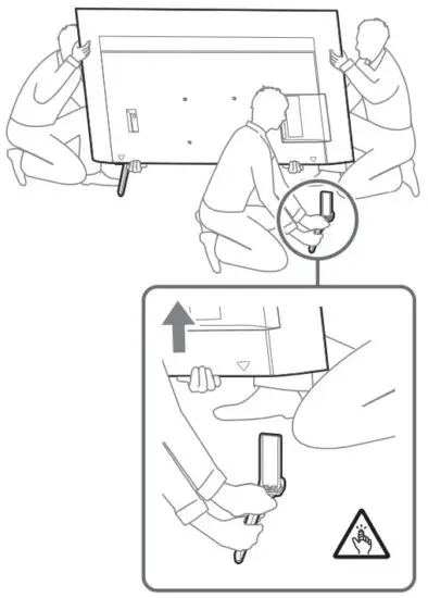 SONY XR 75X90J Smart TV - Remove one side