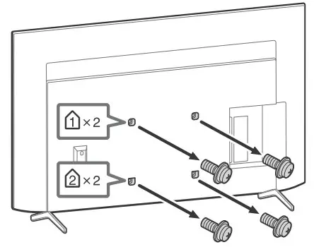 SONY XR 75X90J Smart TV - Remove the screws