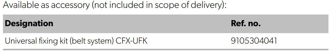 DOMETIC CFX100 Professional CoolFreeze Mobile Compressor Cooler and Freezer User Manual - Accessories