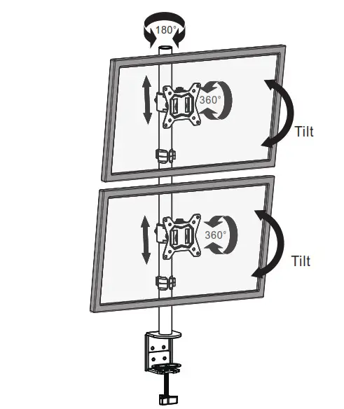 HUANUO Monitor Table Stand Features