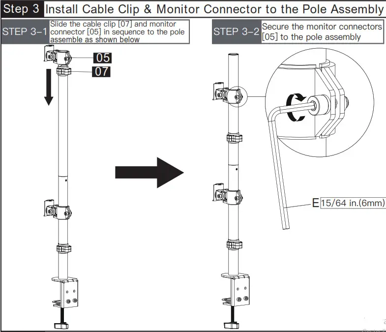 HUANUO Monitor Table Stand step 3
