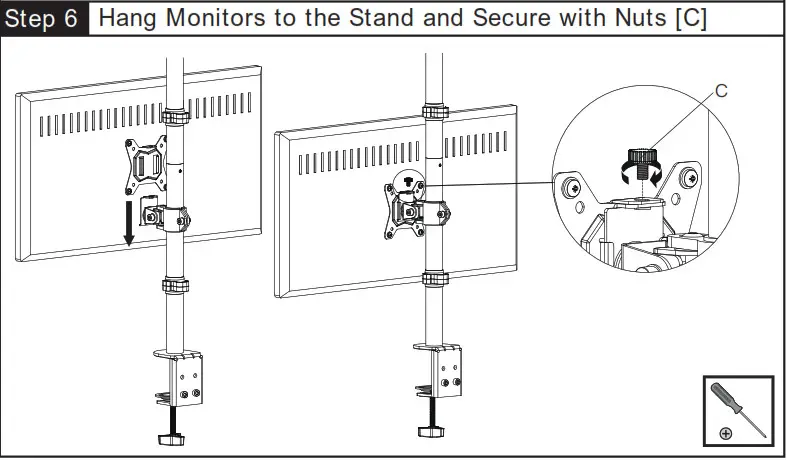 HUANUO Monitor Table Stand step 6