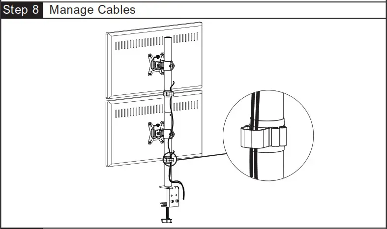 HUANUO Monitor Table Stand step 8