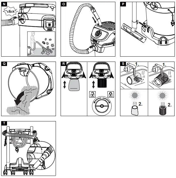 KARCHER WD 3 V-17 4 20 Wet dry vacuum cleaner User Manual - Fig N,T