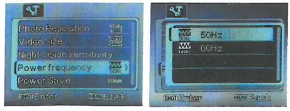 JSTOON Nv-3186 Digital Night Vision Goggles User Guide - Change power frequency