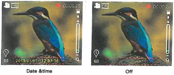 JSTOON Nv-3186 Digital Night Vision Goggles User Guide - Close time and date display