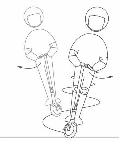 NAVEE S65 Electric Scooter User Manual - Do not abruptly change the steering direction