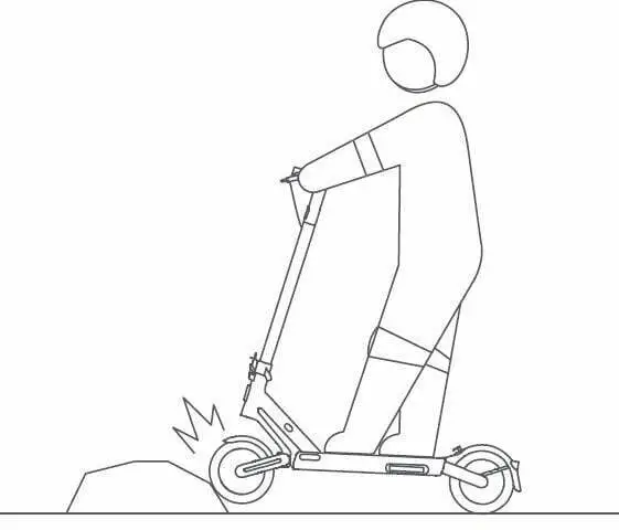 NAVEE S65 Electric Scooter User Manual - In case of uneven roads or other poor road Conditions