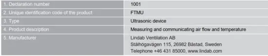 FIG 7 Declaration of conformity and FCC statement