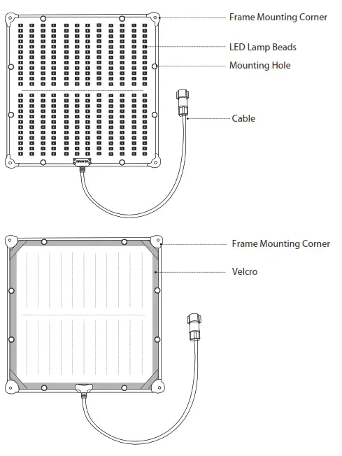 amaran F22x LED Photography Lights - Frame Mounting Corner