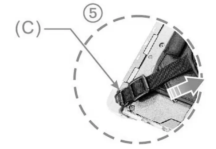 DURABOOK R11 Rugged Tablet Rotating Hand Strap-5