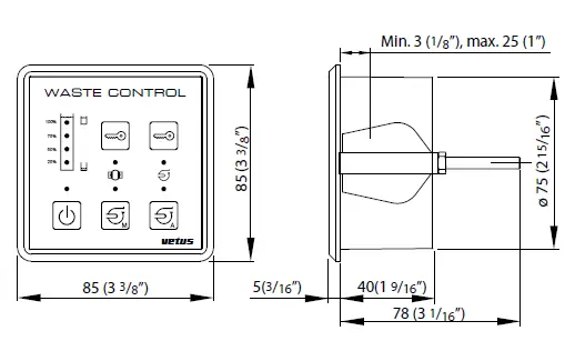 vetus WWCP Waste Water Control Panel 14