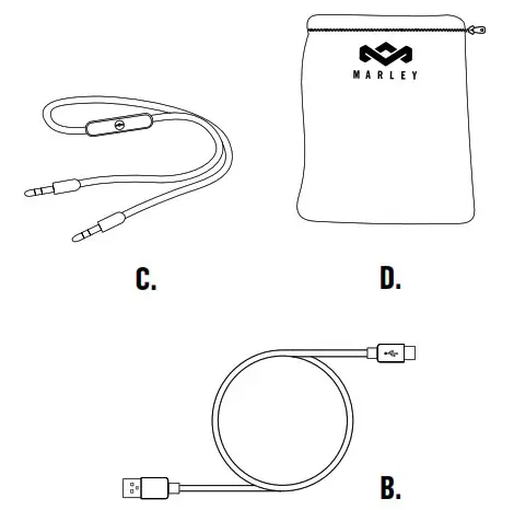 MARLEY 346EXODUS Exodus Wireless Bluetooth Over Ear Headphones - INSIDE THE BOX 2