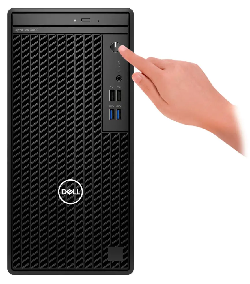 DELL OptiPlex 3000 Tower - Press the power button.