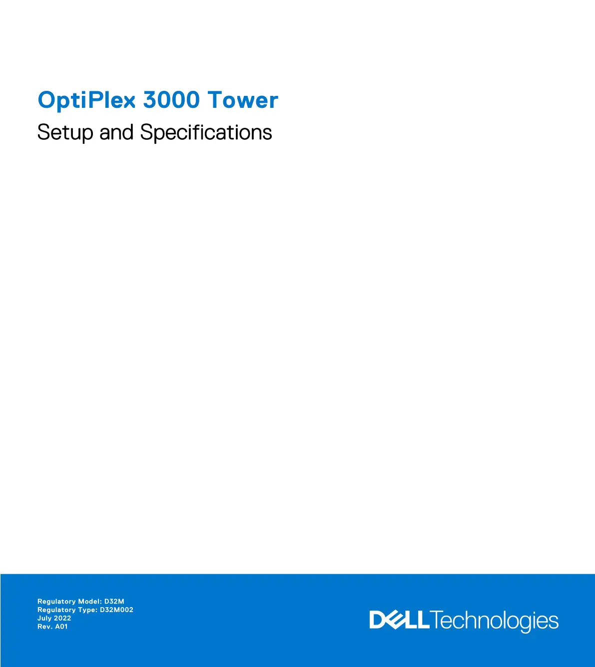 DELL OptiPlex 3000 Tower User Manual