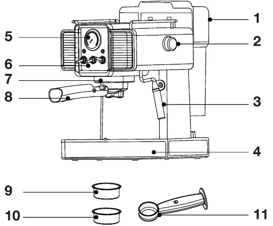 Galanz GLEC02RDRE14 Retro Espresso Maker 01