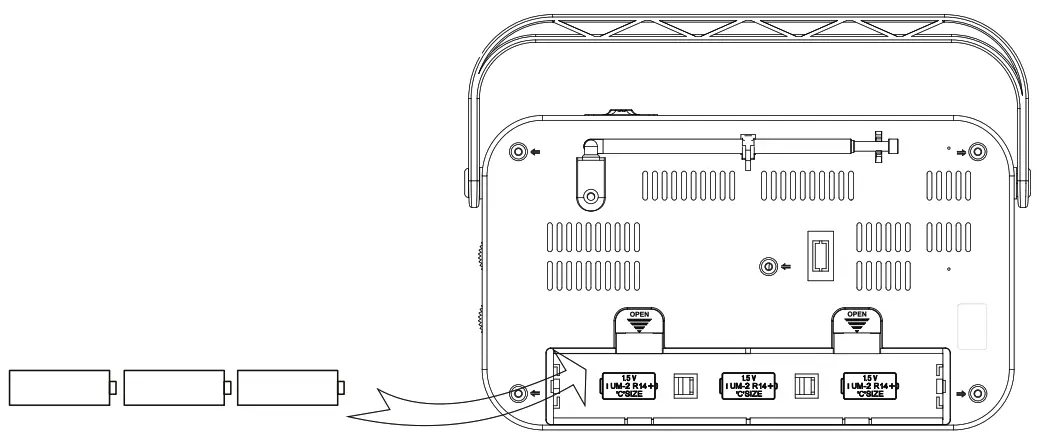 PHILCO PJR2200BT Portable AM FM Radio with Bluetooth - BATTERY OPERATION