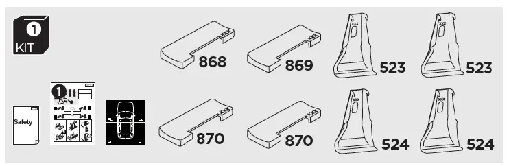 THULE 145305 HONDA Civic Custom Fit Kit-1