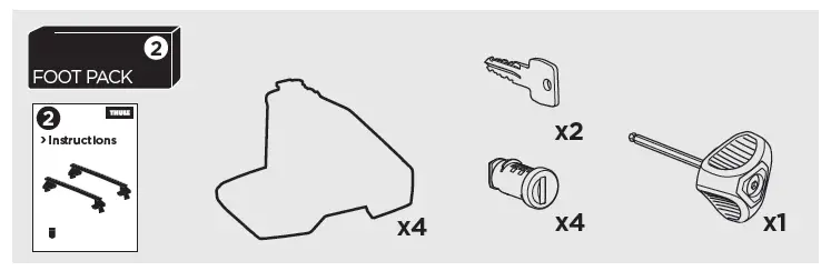 THULE 145305 HONDA Civic Custom Fit Kit-2
