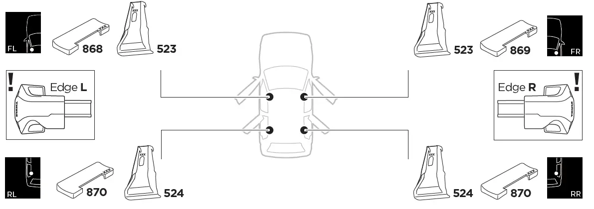 THULE 145305 HONDA Civic Custom Fit Kit-4